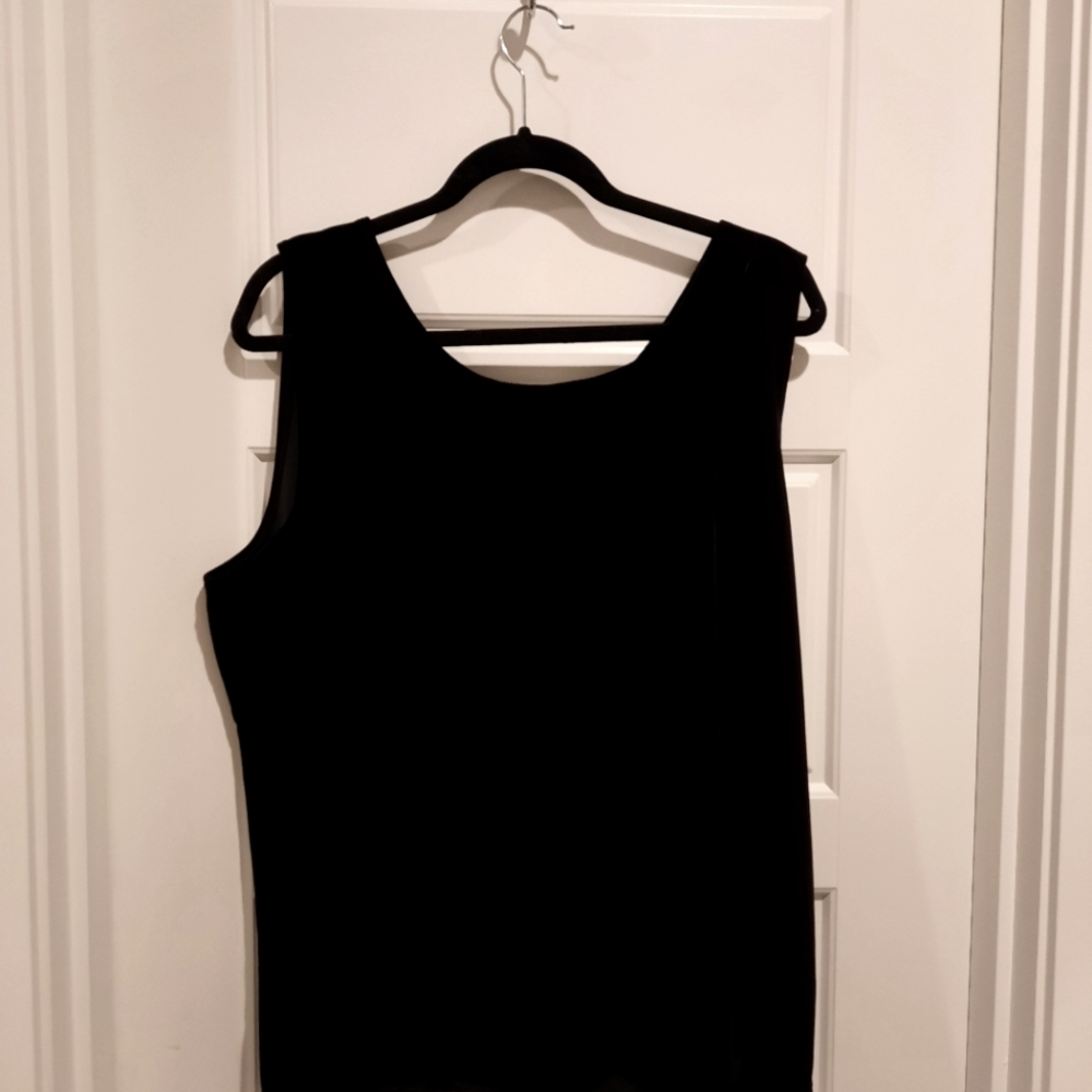Chico's Size 3 Black Velet Tank Size 3 Chico's